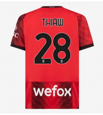 AC Milan Malick Thiaw #28 Primera Equipación 2023-24 Manga Corta